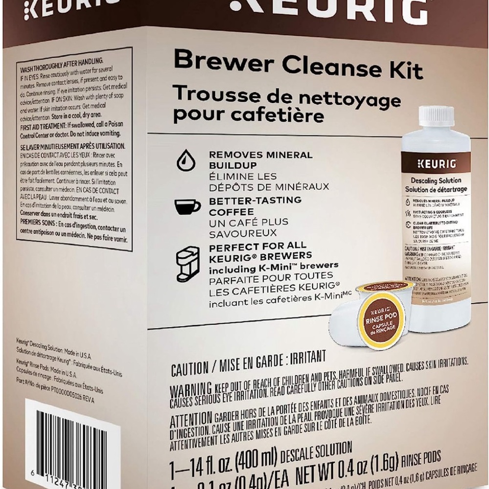2 Keurig Brewer Cleanse Kit For Maintenance Includes Descaling Solution